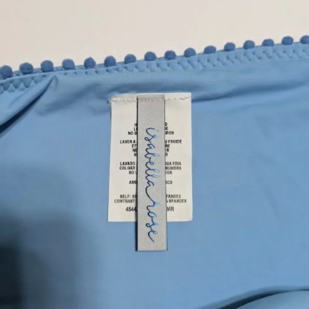 Isabella Rose Women’s Size Large Crochet Bikini Bottoms Blue Side Tie-NWOT - Picture 6 of 10